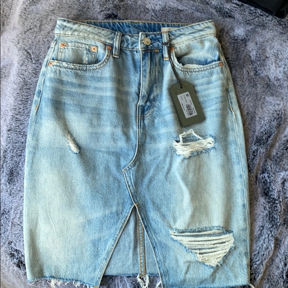 NWT all saints denim skirt